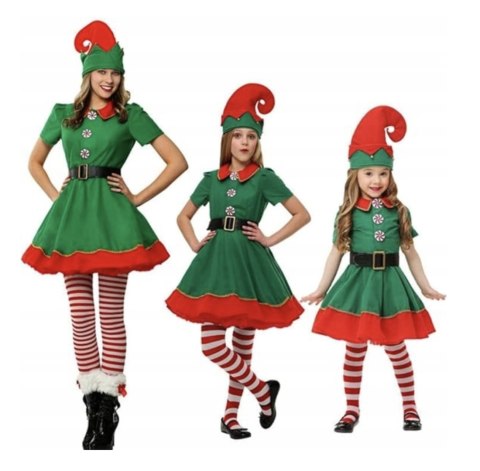 ELF KOSTIUM DAMSKI ELFA PRZEBRANIE POMOCNIK MIKOŁAJA KOMPLET 160-170cm