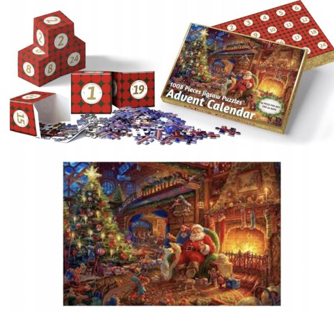 KALENDARZ ADWENTOWY ŚWIĄTECZNE PUZZLE ZESTAW ŚWIĘTY MIKOŁAJ KALENDARZ ADWENTOWY ŚWIĄTECZNE PUZZLE ZESTAW ŚWIĘTY MIKOŁAJ