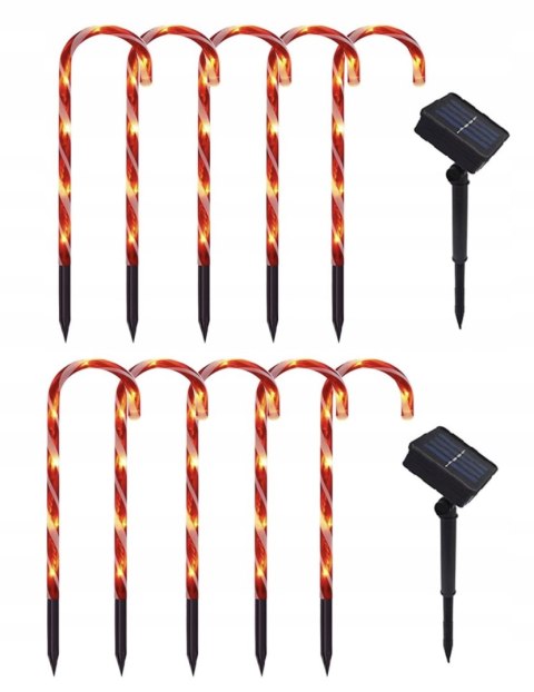 Duże Laski Mikołaja LED Lampki świąteczne Girlanda Laska x10 Duże Laski Mikołaja LED Lampki świąteczne Girlanda Laska x10