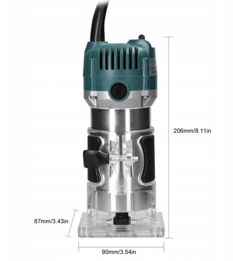 FREZARKA KRAWĘDZIOWA GÓRNOWRZECIONOWA 800W 30000r/min 6,35mm 15SZT. FREZÓW FREZARKA KRAWĘDZIOWA GÓRNOWRZECIONOWA 800W 30000r/min 6,35mm 15SZT. FREZÓW