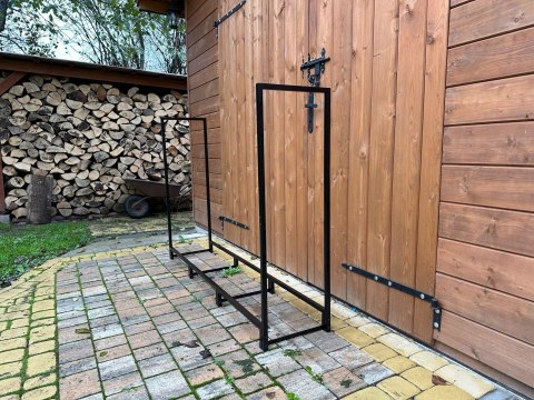 STOJAK NA DREWNO REGAŁ KOMINKOWE ZEWNĘTRZNY SOLIDNY 153 cm + POKROWIEC STOJAK NA DREWNO REGAŁ KOMINKOWE ZEWNĘTRZNY SOLIDNY 153 cm + POKROWIEC