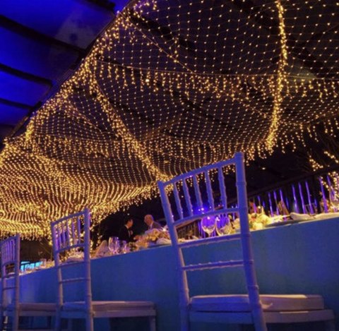 Siatka Świetlna Świąteczne Lampki Girlanda LED Kurtyna 6m x 4m Kolorowa Siatka Świetlna Świąteczne Lampki Girlanda LED Kurtyna 6m x 4m Kolorowa