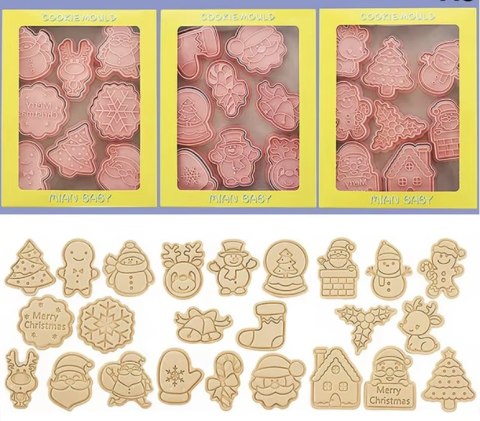 ZESTAW FOREMKI DO PIERNICZKÓW CIASTECZEK ŚWIĄTECZNE FORMY DO PIECZENIA x24 ZESTAW FOREMKI DO PIERNICZKÓW CIASTECZEK ŚWIĄTECZNE FORMY DO PIECZENIA x24