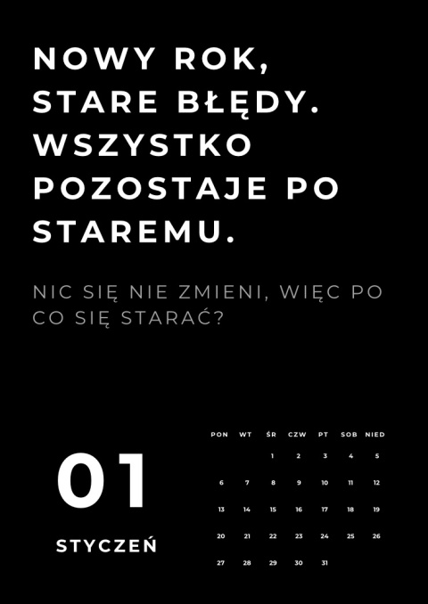 DEMOTYWUJĄCY ŚCIENNY 2025 PESYMISTYCZNE ŻARTY PREZENT A3 DEMOTYWUJĄCY ŚCIENNY 2025 PESYMISTYCZNE ŻARTY PREZENT A3