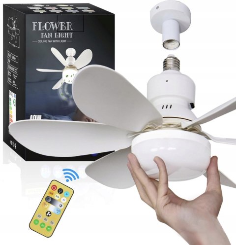 WENTYLATOR SUFITOWY WIATRAK PLAFON LAMPA LED Z PILOTEM