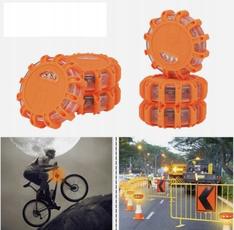 6x USB ŁADOWANA LAMPA OSTRZEGAWCZA BŁYSKOWA LED KOGUT MAGNES FLARA DROGOWA 6x USB ŁADOWANA LAMPA OSTRZEGAWCZA BŁYSKOWA LED KOGUT MAGNES FLARA DROGOWA
