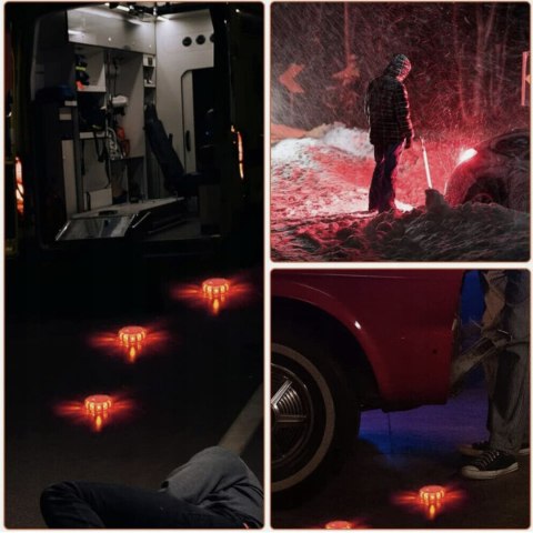 6x USB ŁADOWANA LAMPA OSTRZEGAWCZA BŁYSKOWA LED KOGUT MAGNES FLARA DROGOWA 6x USB ŁADOWANA LAMPA OSTRZEGAWCZA BŁYSKOWA LED KOGUT MAGNES FLARA DROGOWA