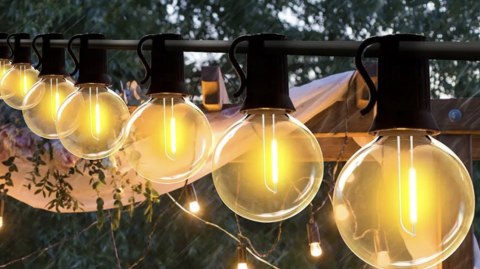 GIRLANDY LAMPKI SOLARNA OGRODOWA 25 ŻARÓWKĄ LED Z PILOTEM OŚWIETLENIE 10M GIRLANDY LAMPKI SOLARNA OGRODOWA 25 ŻARÓWKĄ LED Z PILOTEM OŚWIETLENIE 10M