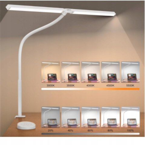 LAMPKA BIURKOWA DESK LAMP 11 BIAŁA MOC DO 24 W LAMPA KREŚLARSKA LAMPKA BIURKOWA DESK LAMP 11 BIAŁA MOC DO 24 W LAMPA KREŚLARSKA