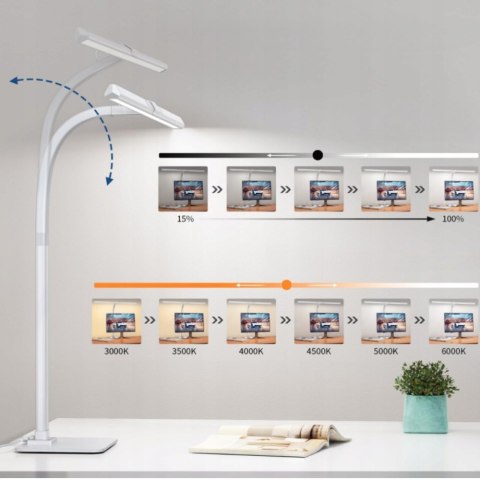LAMPKA BIURKOWA DESK LAMP 11 BIAŁA MOC DO 24 W LAMPA KREŚLARSKA LAMPKA BIURKOWA DESK LAMP 11 BIAŁA MOC DO 24 W LAMPA KREŚLARSKA