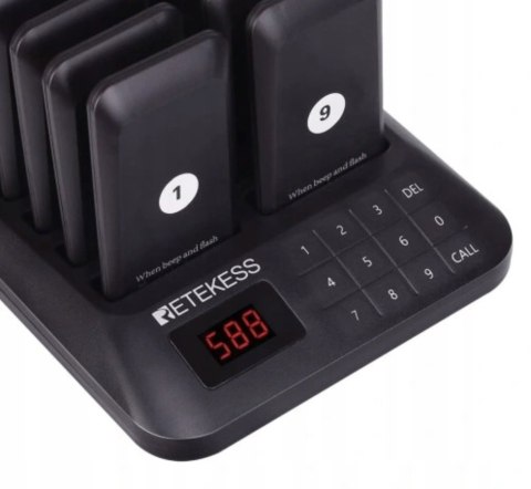 Ystem Pagera Restauracji, Pager, 16 Pagerów, Czarny, 500M Ystem Pagera Restauracji, Pager, 16 Pagerów, Czarny, 500M