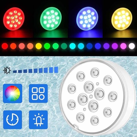 OŚWIETLENIE BASENU LED LAMPKI ŁADOWANIE PODWODNE OGRODOWEGO USB 4 SZTUKI OŚWIETLENIE BASENU LED LAMPKI ŁADOWANIE PODWODNE OGRODOWEGO USB 4 SZTUKI