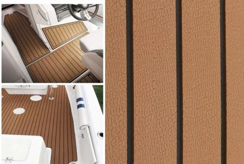 Teak EVA mata podłogowa do łodzi jachtowej 3x0.9M Teak EVA mata podłogowa do łodzi jachtowej 3x0.9M