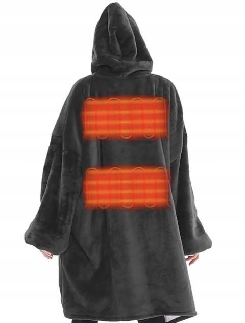 ELEKTRYCZNA KOCOBLUZA OGRZEWANA OVERSIZE CIEPŁA KOC BLUZA GRUBA XXL ELEKTRYCZNA KOCOBLUZA OGRZEWANA OVERSIZE CIEPŁA KOC BLUZA GRUBA XXL