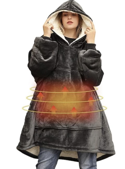 ELEKTRYCZNA KOCOBLUZA OGRZEWANA OVERSIZE CIEPŁA KOC BLUZA GRUBA XXL ELEKTRYCZNA KOCOBLUZA OGRZEWANA OVERSIZE CIEPŁA KOC BLUZA GRUBA XXL