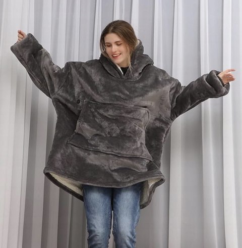 ELEKTRYCZNA KOCOBLUZA OGRZEWANA OVERSIZE CIEPŁA KOC BLUZA GRUBA XXL ELEKTRYCZNA KOCOBLUZA OGRZEWANA OVERSIZE CIEPŁA KOC BLUZA GRUBA XXL