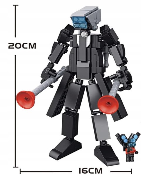 KLOCKI SKIBIDI TOILET PLUNGER CAMERAMAN FIGURKA ZABAWKA PREZENT ŚWIĘTA KLOCKI SKIBIDI TOILET PLUNGER CAMERAMAN FIGURKA ZABAWKA PREZENT ŚWIĘTA