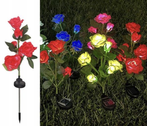 RÓŻE LAMPY SOLARNA OGRODOWE LED DEKORACJA OGRODOWA 3 SZTUKI ZESTAW RÓŻE LAMPY SOLARNA OGRODOWE LED DEKORACJA OGRODOWA 3 SZTUKI ZESTAW