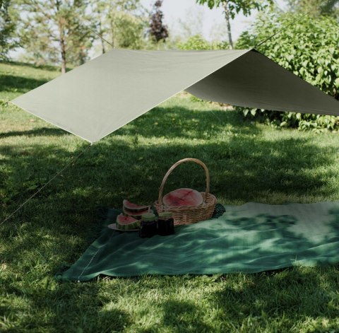 TARP PŁACHTA BIWAKOWA 300 x 300 CM, WODOODPORNA BIWAKOWA TERMINCZNA ZIELONA TARP PŁACHTA BIWAKOWA 300 x 300 CM, WODOODPORNA BIWAKOWA TERMINCZNA ZIELONA